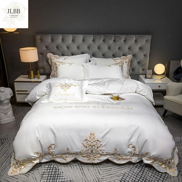 bedding sets luxury gold royal embroidery white 600tc egyptian cotton set duvet cover flat/fitted sheet pillowcases home textiles
bedding sets luxury gold royal embroidery white 600tc egyptian cotton set duvet cover flat/fitted sheet pillowcases home textiles