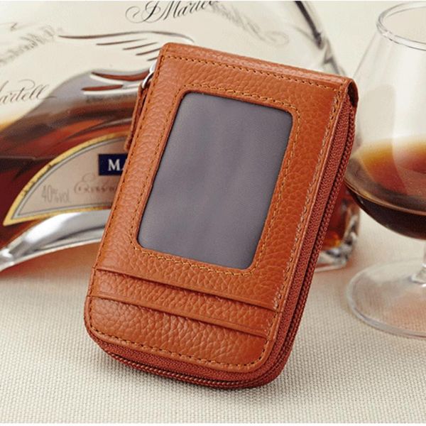 card holders genuine leather holder clear coin purse men women real small wallet po slot, Brown;gray
card holders genuine leather holder clear coin purse men women real small wallet po slot, Brown;gray