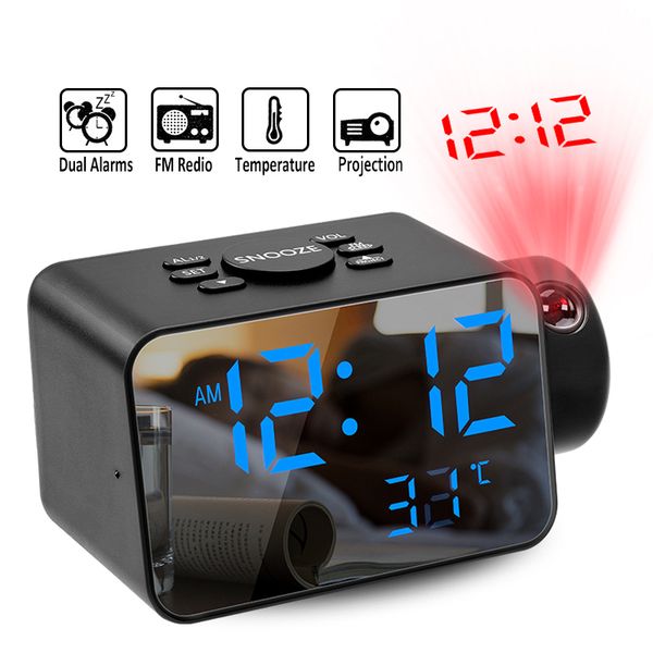 T8 ED Digita Aarm Cock Watch Projector FM Radio Mirror Tabe Eectronic Cocks Snooze Function 2 Aarm Temperature Dispay
T8 ED Digita Aarm Cock Watch Projector FM Radio Mirror Tabe Eectronic Cocks Snooze Function 2 Aarm Temperature Dispay