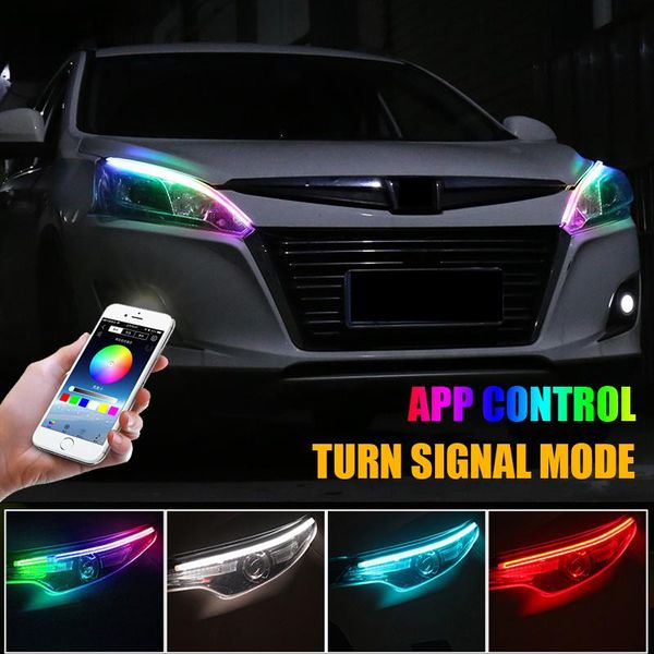 emergency lights app control rgb turn signal universal flexible flowing daytime running light drl diy multi color led strip for headlight
emergency lights app control rgb turn signal universal flexible flowing daytime running light drl diy multi color led strip for headlight