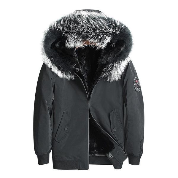 men's leather & faux real fur coat men mink raccoon collar parka mens clothing 2021 korean baseball jacket casaco 8807 yy1036, Black
men's leather & faux real fur coat men mink raccoon collar parka mens clothing 2021 korean baseball jacket casaco 8807 yy1036, Black