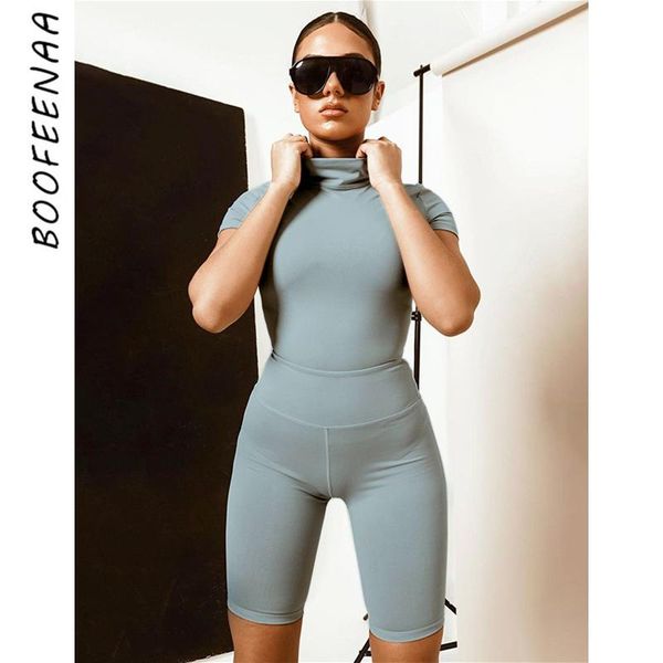 women's tracksuits boofeenaa bodysuit biker shorts 2 piece set jumpsuits sportswear casual clothes tracksuit women bodycon outfits c85-, Gray
women's tracksuits boofeenaa bodysuit biker shorts 2 piece set jumpsuits sportswear casual clothes tracksuit women bodycon outfits c85-, Gray