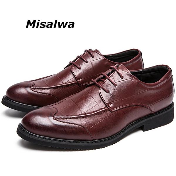 dress shoes misalwa retro versatile men brogue wedding well sewn pu leather oxfords chic cap toe lace up plaid red party, Black
dress shoes misalwa retro versatile men brogue wedding well sewn pu leather oxfords chic cap toe lace up plaid red party, Black