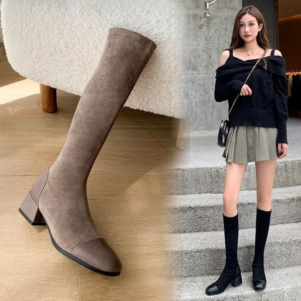 boots fashion knee high slim elastic women shoes autumn winter women's comfortable long ladies plus size, Black
boots fashion knee high slim elastic women shoes autumn winter women's comfortable long ladies plus size, Black