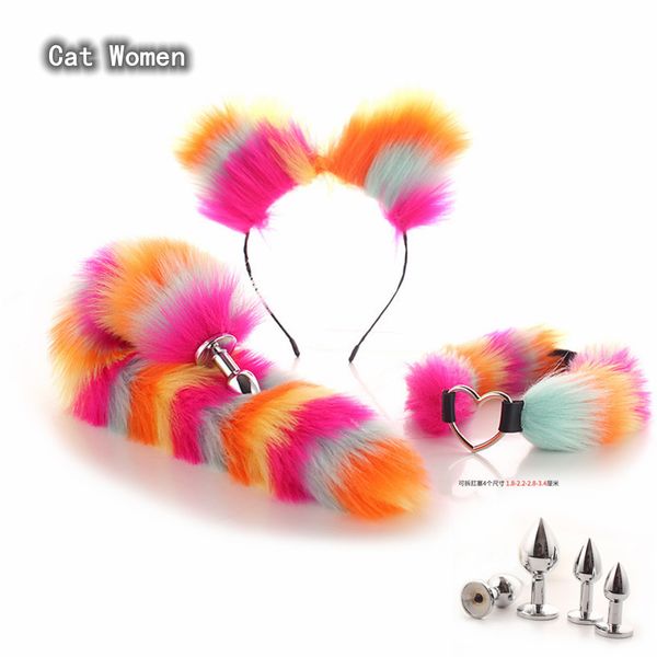 sexyy cat women lovely lotita accessories set with tail plug fur plush beast ears hairpin neck collar for girls party club costum
sexyy cat women lovely lotita accessories set with tail plug fur plush beast ears hairpin neck collar for girls party club costum