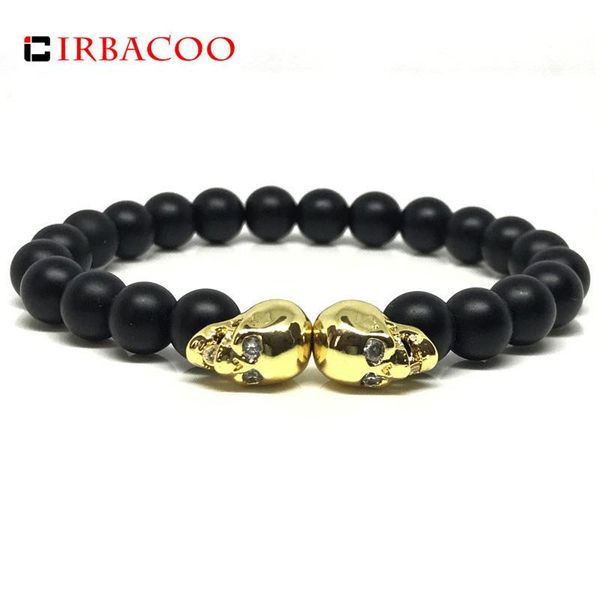 charm bracelets irbacoo 2021 trendy men's bracelet matte onyx stone couple cubic zirconia skeleton beads for men jewelry gift, Golden;silver
charm bracelets irbacoo 2021 trendy men's bracelet matte onyx stone couple cubic zirconia skeleton beads for men jewelry gift, Golden;silver