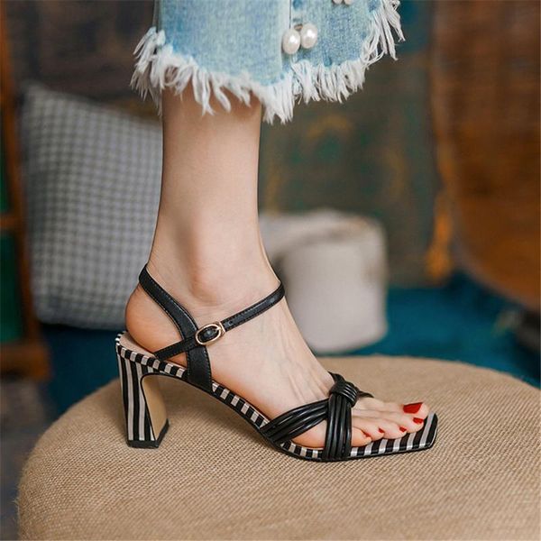 sandals sarairis dropship design stripe trendy knot genuine leather ankle strap high heels office lady woman shoes, Black
sandals sarairis dropship design stripe trendy knot genuine leather ankle strap high heels office lady woman shoes, Black