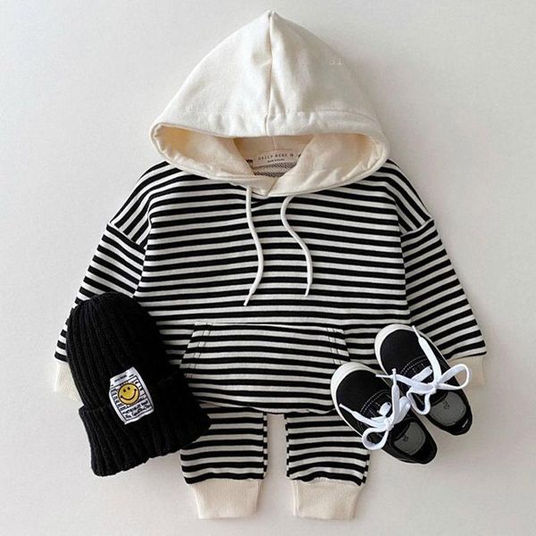 clothing sets classic stripes baby boy hooded clothes set casual long sleeve kids hoodie + harem pants 2pcs children suit cotton girl, White
clothing sets classic stripes baby boy hooded clothes set casual long sleeve kids hoodie + harem pants 2pcs children suit cotton girl, White