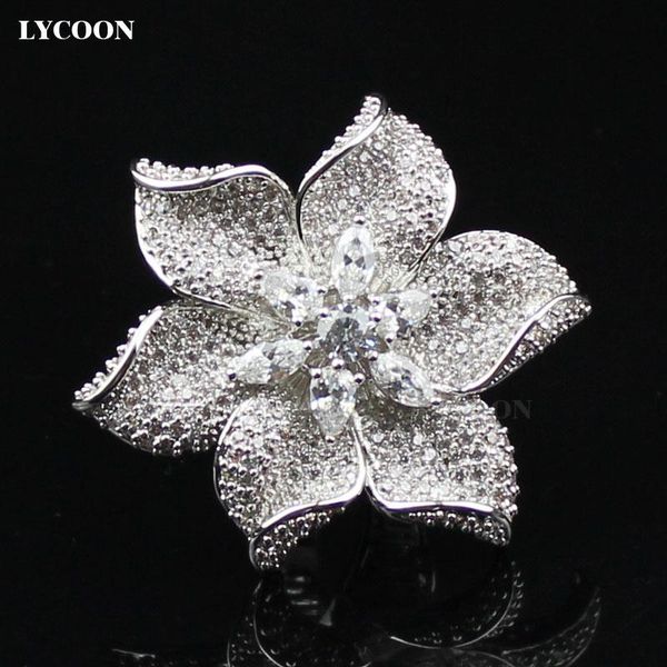 cluster rings luxury wedding party ring silver plated in big flower shape women prong setting crystal and cubic zirconia, Golden;silver
cluster rings luxury wedding party ring silver plated in big flower shape women prong setting crystal and cubic zirconia, Golden;silver