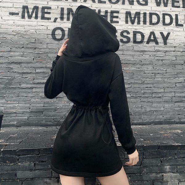 punk long sleeve hooded ruched dress women gothic dark moon embroidery drawstring mini dress female autumn party dress, Black;gray
punk long sleeve hooded ruched dress women gothic dark moon embroidery drawstring mini dress female autumn party dress, Black;gray