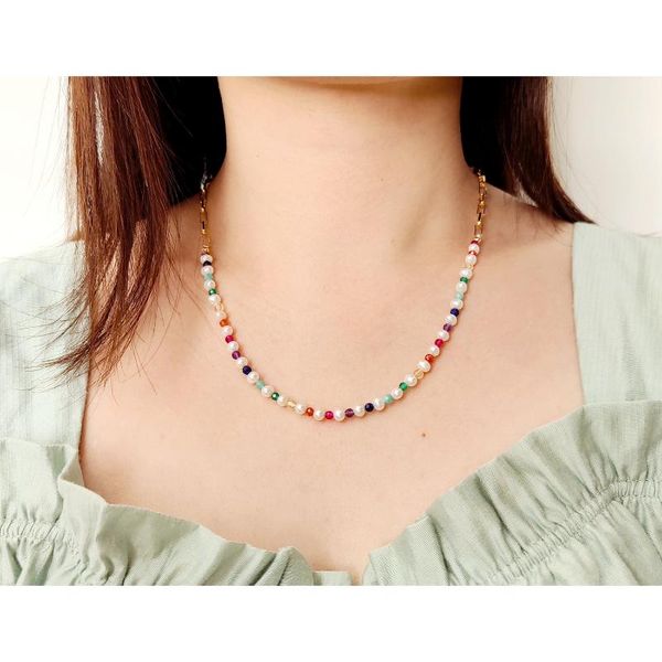 chains lii ji 4-5mm white freshwater pearl rainbow stone 925 sterling silver gold plated square chain necklace 44.5cm fashion jewelry
chains lii ji 4-5mm white freshwater pearl rainbow stone 925 sterling silver gold plated square chain necklace 44.5cm fashion jewelry