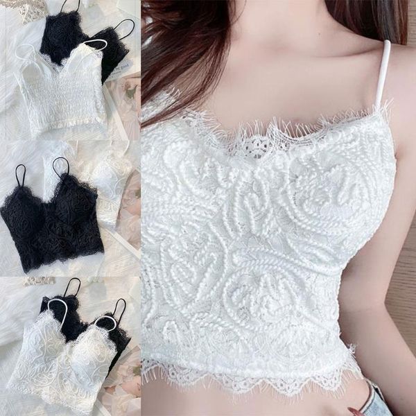 women's tanks & camis women spaghetti strap cami crop v-neck eyelash lace wirebralette, White
women's tanks & camis women spaghetti strap cami crop v-neck eyelash lace wirebralette, White