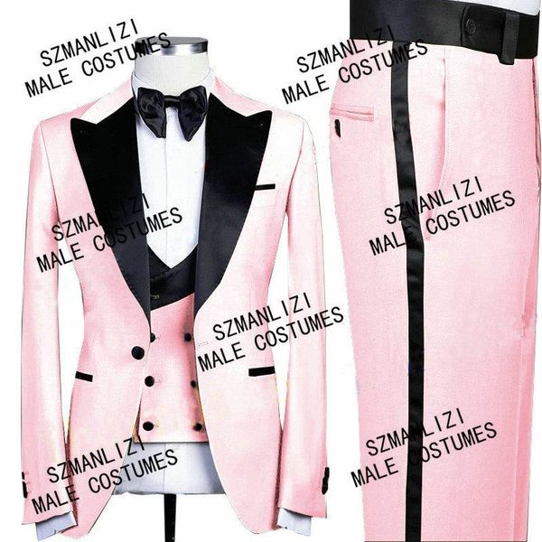 men's suits & blazers pink 3-pieces men designer formal party wear male groom dress for wedding tuxedo peaked lapel man blazer, White;black
men's suits & blazers pink 3-pieces men designer formal party wear male groom dress for wedding tuxedo peaked lapel man blazer, White;black
