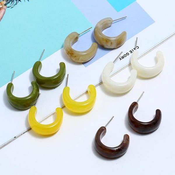 stud korean resin small earrings for women trend designer c elegant cute female earings fashion jewelry accessories, Golden;silver
stud korean resin small earrings for women trend designer c elegant cute female earings fashion jewelry accessories, Golden;silver