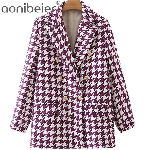 women's suits & blazers aonibeier 2021 autumn winter tweed woolen houndstooth double breasted women casual loose suit jacket female lon, White;black
women's suits & blazers aonibeier 2021 autumn winter tweed woolen houndstooth double breasted women casual loose suit jacket female lon, White;black