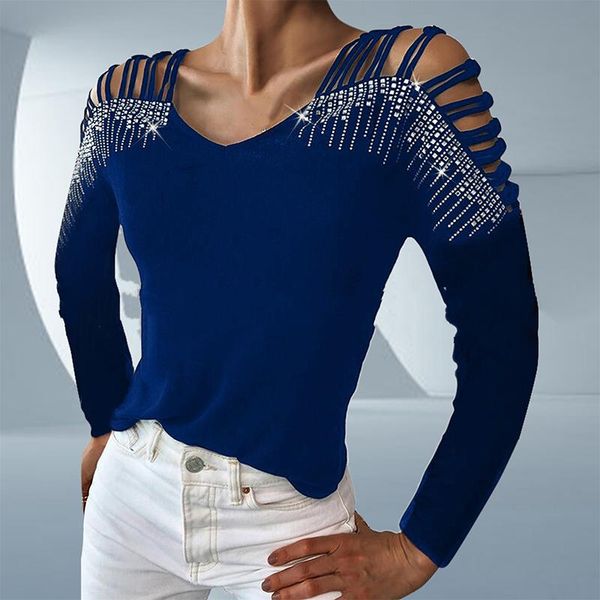 women's blouses & shirts women off shoulder shiny t-shirt casual long sleeve autumn 2021 hollow out pullovers office female solid color, White
women's blouses & shirts women off shoulder shiny t-shirt casual long sleeve autumn 2021 hollow out pullovers office female solid color, White