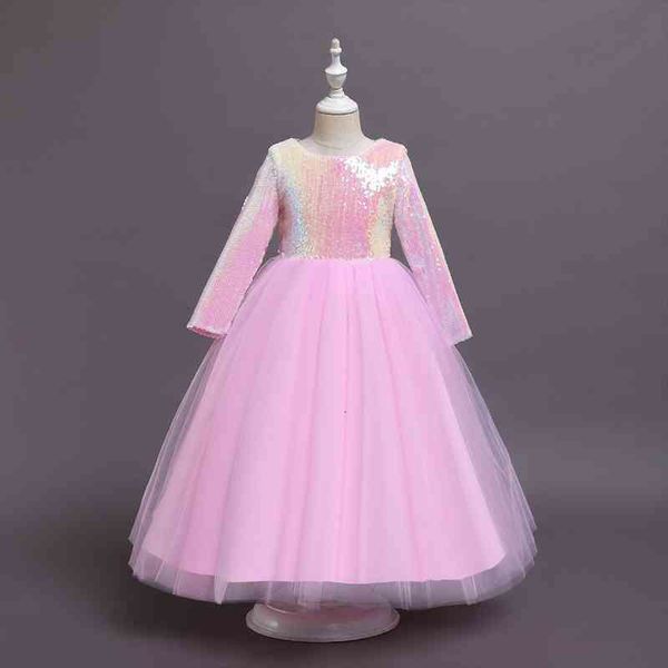 girls sequined long-sleeved elegant girl dress wedding fancy party birthday stage costumes kids clothes, Red;yellow 
girls sequined long-sleeved elegant girl dress wedding fancy party birthday stage costumes kids clothes, Red;yellow