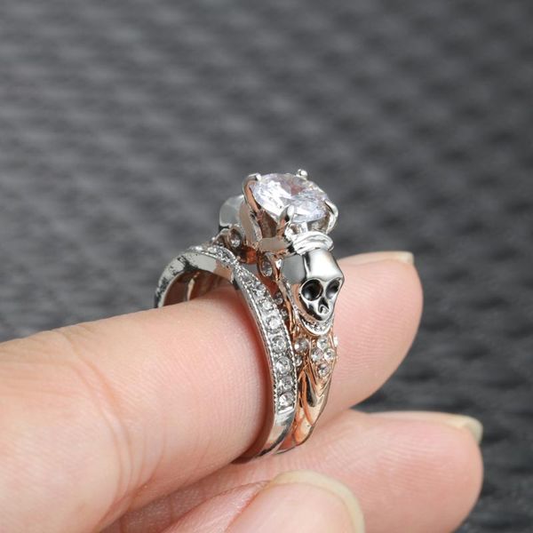 wedding rings yo classic black and rose gold color skull ring for woman 2pc/lot cz stone jewelry drop, Slivery;golden
wedding rings yo classic black and rose gold color skull ring for woman 2pc/lot cz stone jewelry drop, Slivery;golden