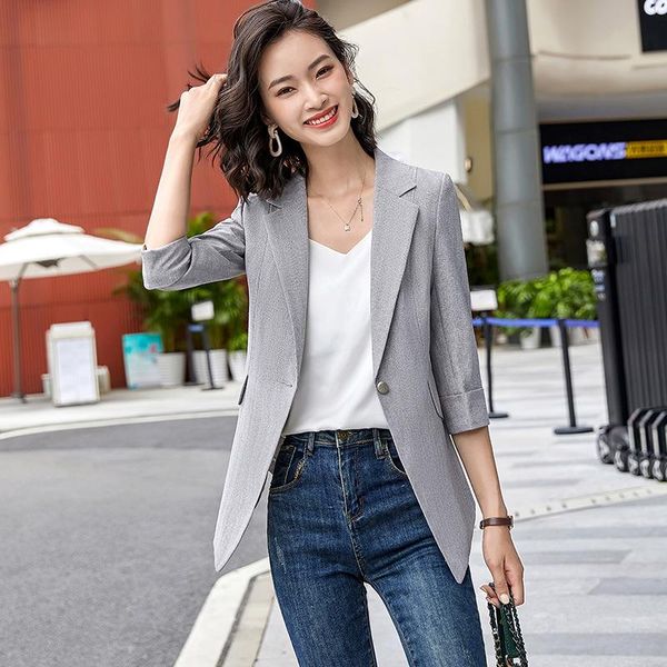 women's suits & blazers spring style korean fashion temperament mid-length small suit casual jacket self-cultivation, White;black
women's suits & blazers spring style korean fashion temperament mid-length small suit casual jacket self-cultivation, White;black