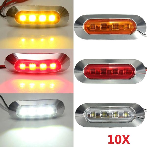 10x dc 10v-30v 12v 24v 4 led car chrome bezel side marker light tail lamp auto bus truck lorry yellow red white
10x dc 10v-30v 12v 24v 4 led car chrome bezel side marker light tail lamp auto bus truck lorry yellow red white