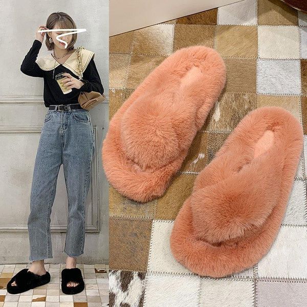 solid faux fur women shoes woman slippers new warm slip on flat fur slippers female slides plus size winter plus size, Black
solid faux fur women shoes woman slippers new warm slip on flat fur slippers female slides plus size winter plus size, Black
