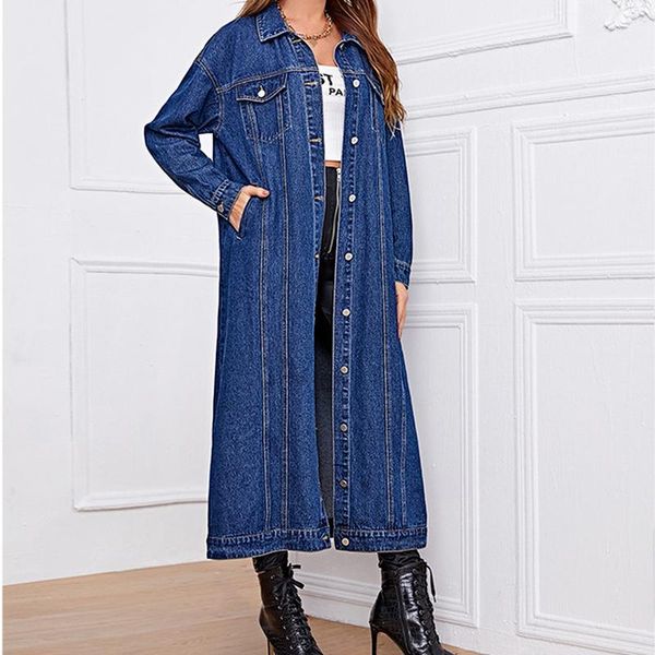 women's trench coats jeans jacket fashion trend elegant solid color long-sleeved slim x-l long denim windbreaker 2021 spring, Tan;black
women's trench coats jeans jacket fashion trend elegant solid color long-sleeved slim x-l long denim windbreaker 2021 spring, Tan;black