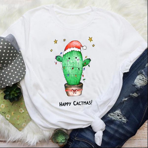 women cartoon t shirt cactus plant trend style 90s holiday merry christmas print lady female graphic tees clothes, White
women cartoon t shirt cactus plant trend style 90s holiday merry christmas print lady female graphic tees clothes, White