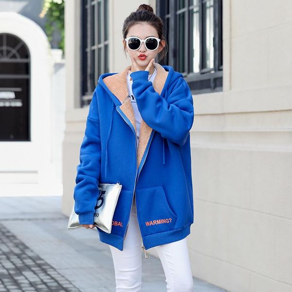 women's hoodies & sweatshirts autumn winter women hooded fleece sweatshirt long sleeve loose casual zipper pockets solid jacket coat wo, Black
women's hoodies & sweatshirts autumn winter women hooded fleece sweatshirt long sleeve loose casual zipper pockets solid jacket coat wo, Black