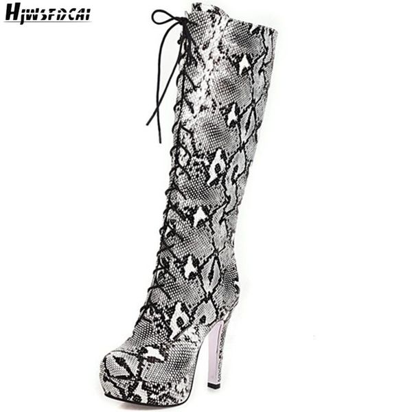 boots hjwsfdcai women high heel round toe cross-tied knee snakeskin zebra reflective pattern mujer shoes sexy, Black
boots hjwsfdcai women high heel round toe cross-tied knee snakeskin zebra reflective pattern mujer shoes sexy, Black