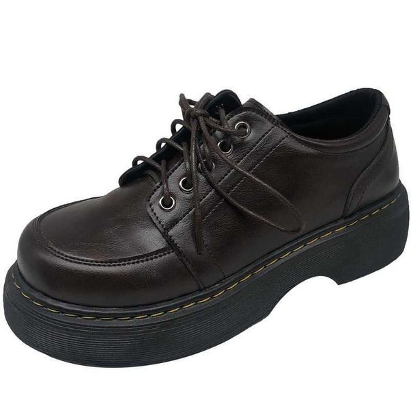 2021spring and autumn women's oxford shoes flat platform casual black lace-up leather sewing round toe y0907
2021spring and autumn women's oxford shoes flat platform casual black lace-up leather sewing round toe y0907