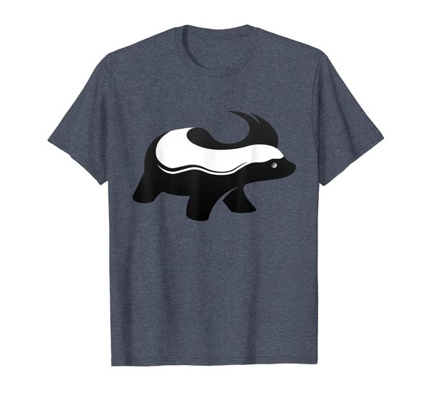 honey badger t shirt, White;black