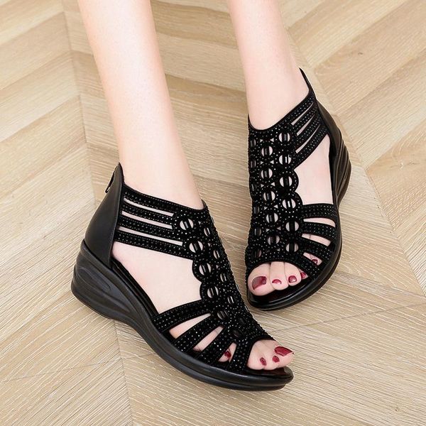 summer fish mouth sandal for woman new arrival women's summer footwear hollow out bohemia back zipper casual sandal woman shoes, Black
summer fish mouth sandal for woman new arrival women's summer footwear hollow out bohemia back zipper casual sandal woman shoes, Black