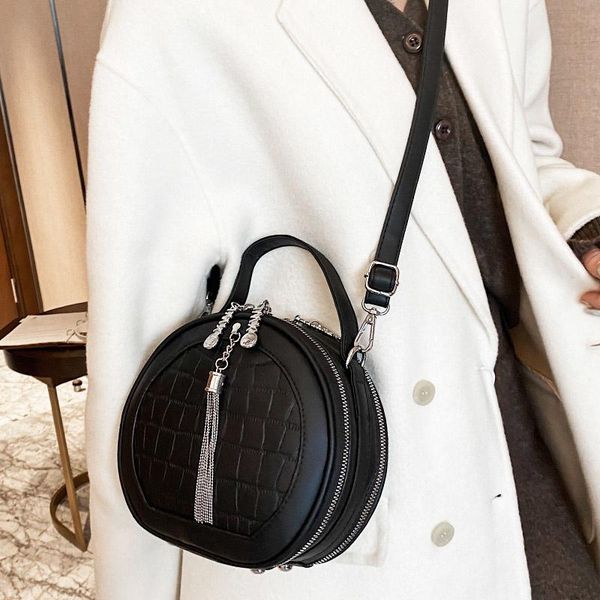 evening bags leather round handbag with metal tassel women fashion zipper pouch crossbody shoulder bag luxury and purse
evening bags leather round handbag with metal tassel women fashion zipper pouch crossbody shoulder bag luxury and purse