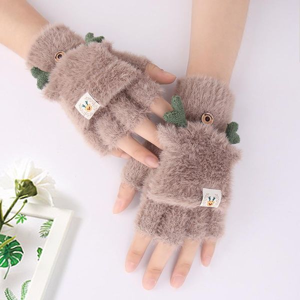 five fingers gloves winter knitted flip women fingerless exposed finger thick cold mittens female cartoons glove, Blue;gray
five fingers gloves winter knitted flip women fingerless exposed finger thick cold mittens female cartoons glove, Blue;gray