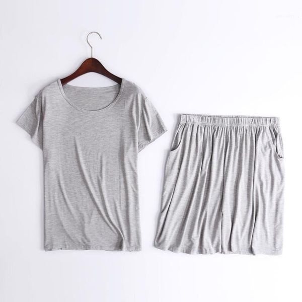men's sleepwear summer modal short-sleeved shorts, thin casual pajamas, home service suits, can wear five-point pants, Black;brown
men's sleepwear summer modal short-sleeved shorts, thin casual pajamas, home service suits, can wear five-point pants, Black;brown