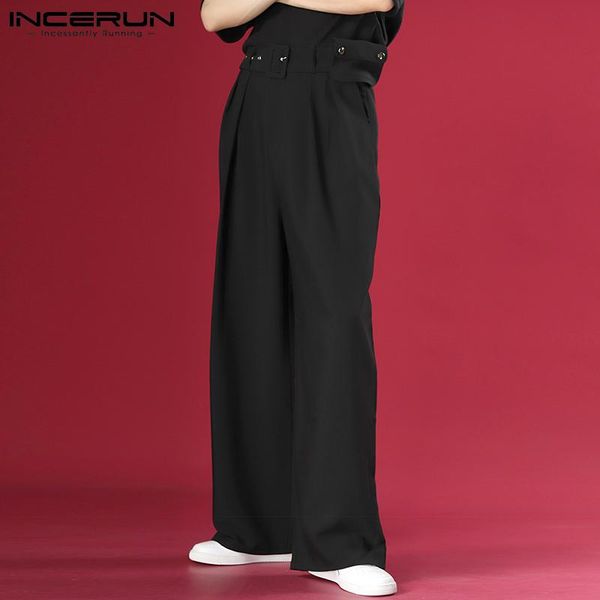 men's pants fashionable 2021 incerun 2colors high waist for men casual street wear loose trouser stylish wide leg pant s-5xl, Black
men's pants fashionable 2021 incerun 2colors high waist for men casual street wear loose trouser stylish wide leg pant s-5xl, Black