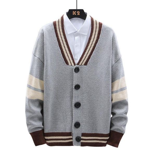 men's sweaters fashion contrast color long sleeve coat v-neck loose 2021 sweater foreign trade cross-border knitted cardigan, White;black
men's sweaters fashion contrast color long sleeve coat v-neck loose 2021 sweater foreign trade cross-border knitted cardigan, White;black