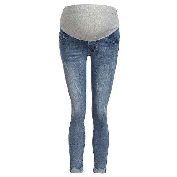 maternity bottoms women pregnancy pants solid color high waist ripped jeans nursing prop belly legging light blue trousers denim, White
maternity bottoms women pregnancy pants solid color high waist ripped jeans nursing prop belly legging light blue trousers denim, White