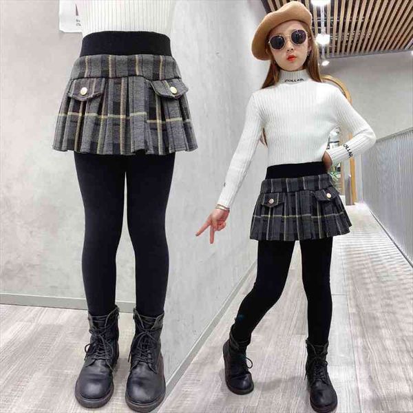 girls plaid skinny pantskirt kids winter leggings with skirt girl trousers culotte thicken warm children clothing, Blue
girls plaid skinny pantskirt kids winter leggings with skirt girl trousers culotte thicken warm children clothing, Blue