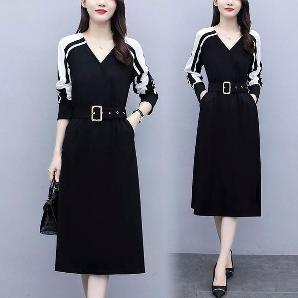 2021 new women splicing dress female spring autumn dresses ladies fashion temperament dress women's long sleeve 4xlc580, Black;gray
2021 new women splicing dress female spring autumn dresses ladies fashion temperament dress women's long sleeve 4xlc580, Black;gray
