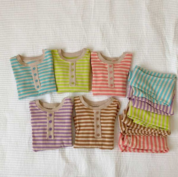 clothing sets 2021 korea style girls boys 2 pcs set striped t shirt +long pants autumn cotton kids pajama suit 2-7 years wu121, White
clothing sets 2021 korea style girls boys 2 pcs set striped t shirt +long pants autumn cotton kids pajama suit 2-7 years wu121, White