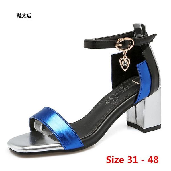 sandals summer pumps gladiator shoes women high heels sandal lady ankle strap pump small big size 31 - 48, Black
sandals summer pumps gladiator shoes women high heels sandal lady ankle strap pump small big size 31 - 48, Black