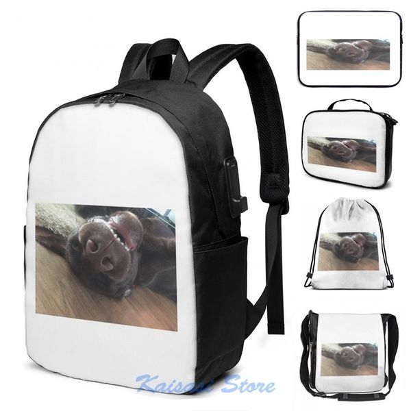 backpack funny graphic print chocolate labrador puppy usb charge men school bags women cosmetic bag travel laptop
backpack funny graphic print chocolate labrador puppy usb charge men school bags women cosmetic bag travel laptop