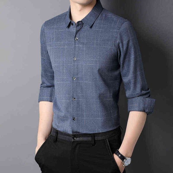 men's polos spring autumn long sleeved middle-aged and young slim elastic no iron men's plaid versatile busins inch shirt, White;black
men's polos spring autumn long sleeved middle-aged and young slim elastic no iron men's plaid versatile busins inch shirt, White;black