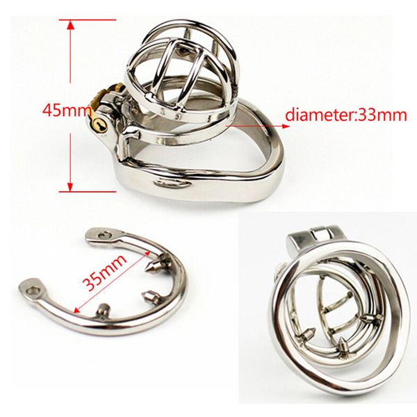 stainless steel cock cage with barbed anti-off ringmale chastity devicepenis rings with stealth lock toys for man
stainless steel cock cage with barbed anti-off ringmale chastity devicepenis rings with stealth lock toys for man