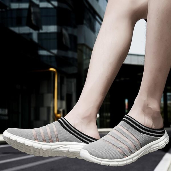 slippers men's breathable mesh half simple sports light casual shoes outdoor non-slide walking 39-44, Black
slippers men's breathable mesh half simple sports light casual shoes outdoor non-slide walking 39-44, Black