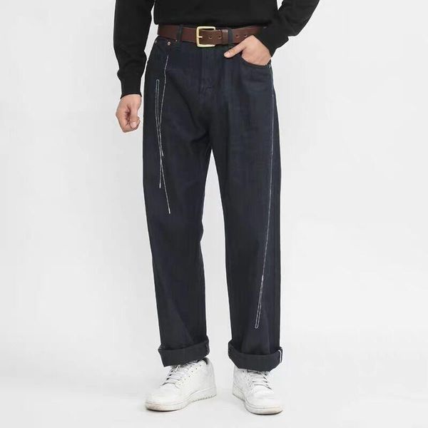 men's jeans business casual straight pants fashion motorcycle, Blue
men's jeans business casual straight pants fashion motorcycle, Blue