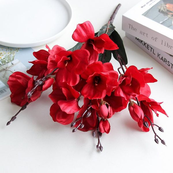 decorative flowers & wreaths 5pcs artificial magnolia flower silk branches faux bouquet for home wedding decoration party garden office
decorative flowers & wreaths 5pcs artificial magnolia flower silk branches faux bouquet for home wedding decoration party garden office