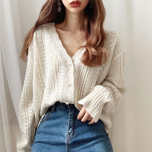 women's knits & tees women white cardigan korean style knitted sweater v-neck single breasted hollow out fairy green loose
women's knits & tees women white cardigan korean style knitted sweater v-neck single breasted hollow out fairy green loose