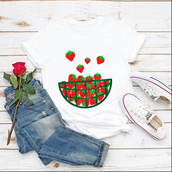 women strawberry sweet fashion lady print clothes summer t graphic shirt t shirts female ladies womens tee t shirt, White
women strawberry sweet fashion lady print clothes summer t graphic shirt t shirts female ladies womens tee t shirt, White
